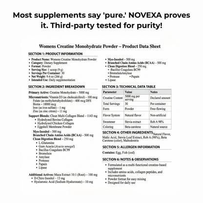 Novexa Health™ Womens Creatine