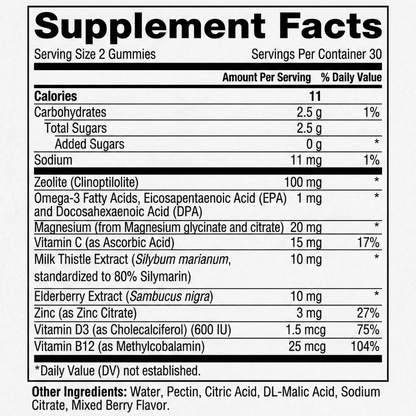 Novexa 9-in-1 Zeolite Gummies